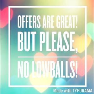 No low ball offers will be accepted